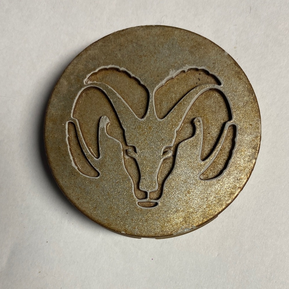 Rustic Ram Head Metal Wall Art